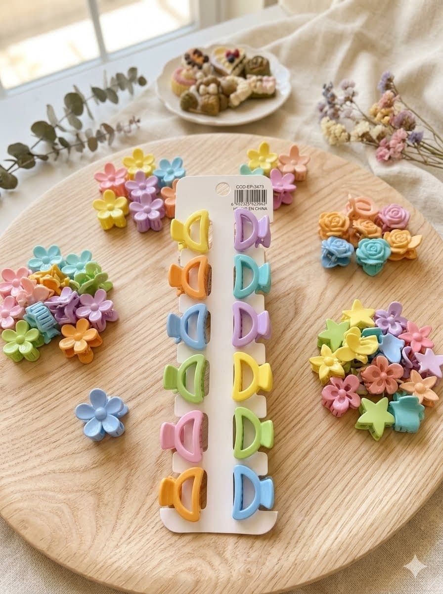 BM171 SET DE 12 GANCHOS MIX KAWAII