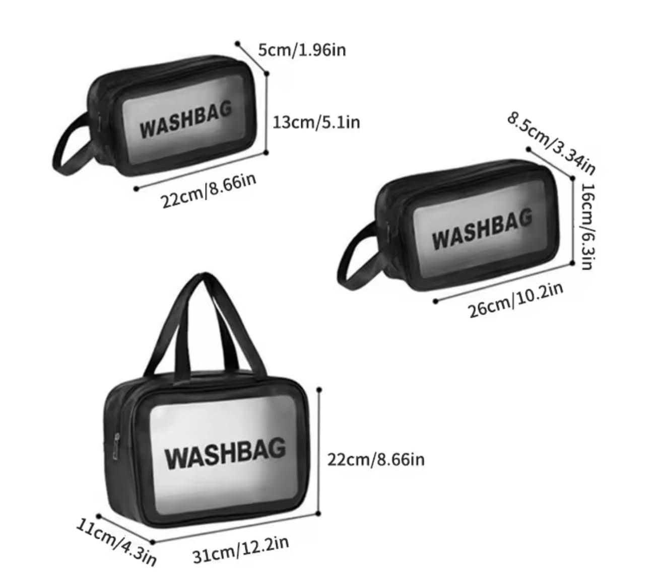 SET DE NECESERES WASHBAG X3