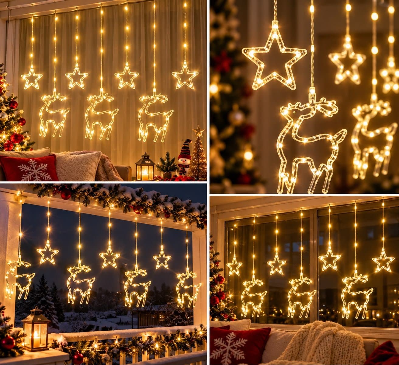 LUCES RENO CON ESTRELLA ÁMBAR SD-247