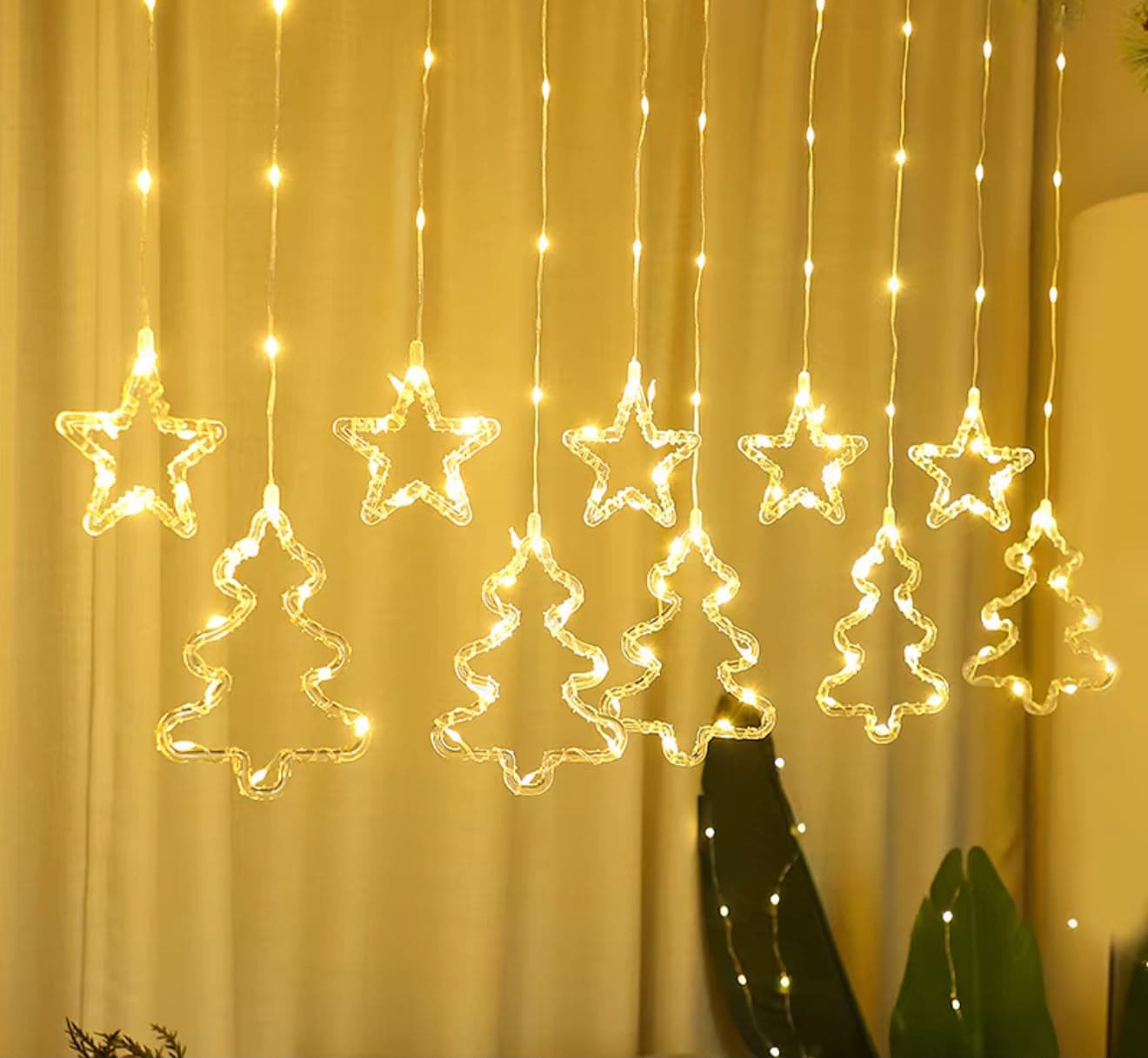 LUCES ARBOLITO CON ESTRELLA ÁMBAR SD-249
