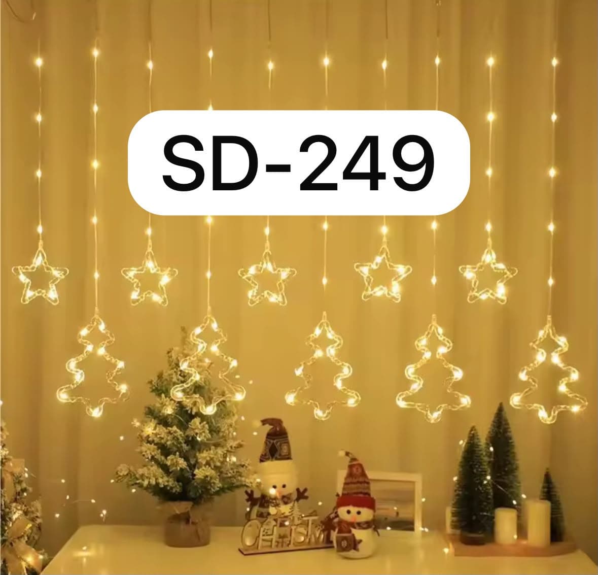 LUCES ARBOLITO CON ESTRELLA ÁMBAR SD-249