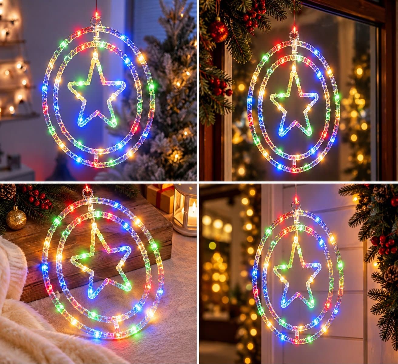 ESTRELLA NAVIDEÑA LED MULTICOLOR – 32 CM