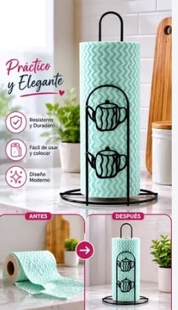 PORTA PAPEL TOALLA – PRÁCTICO Y ELEGANTE