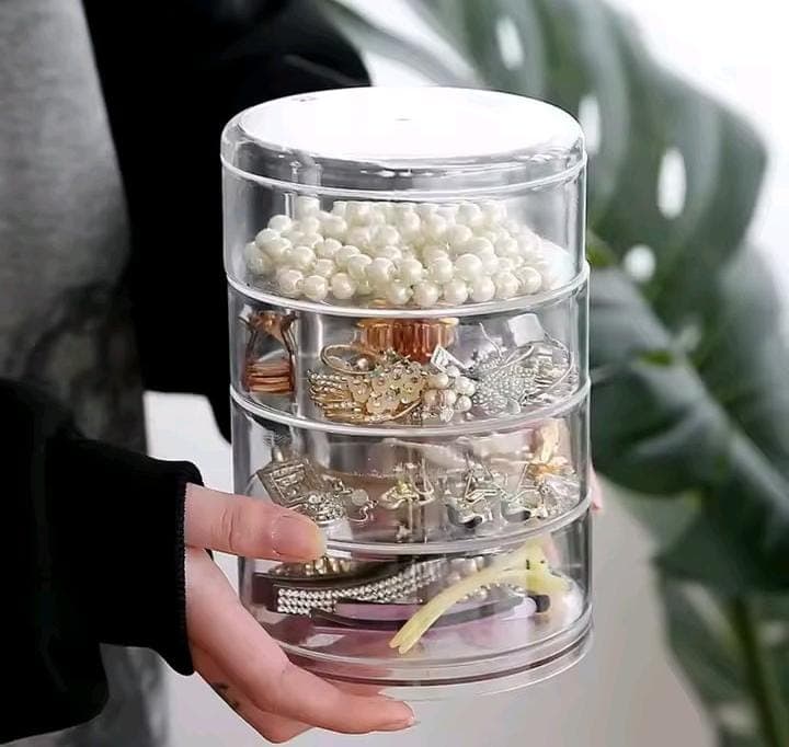 PORTA JOYAS DE ACRÍLICO DE 4 PISO