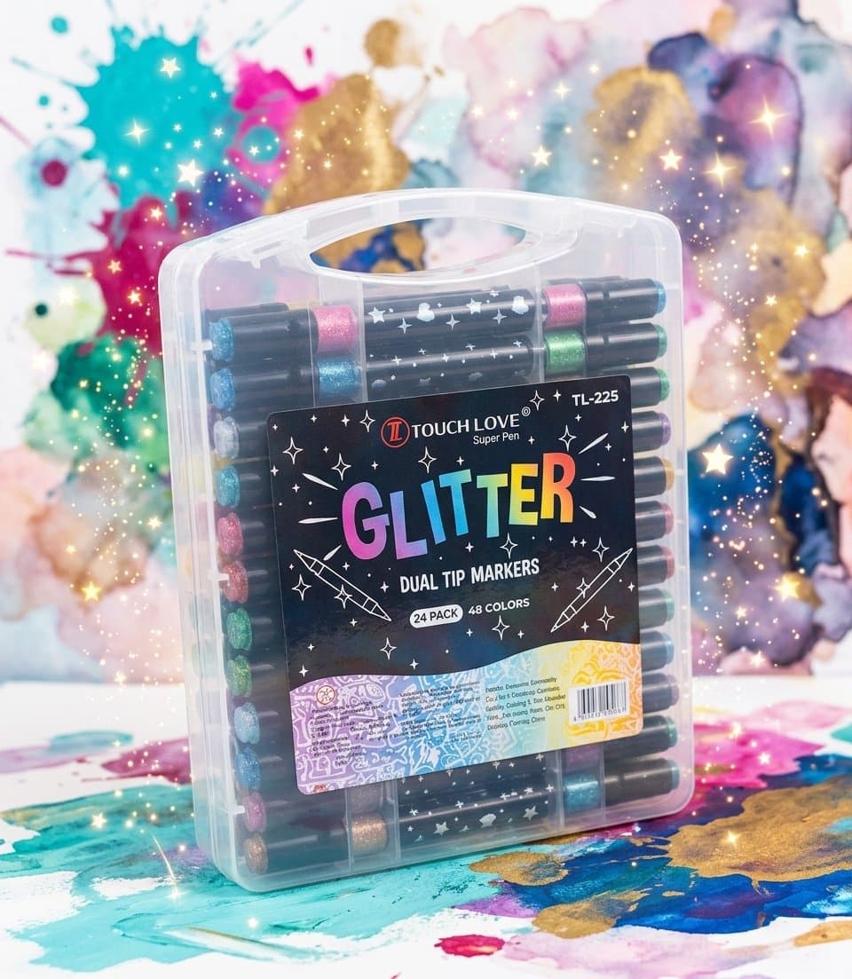 MARCADORES METÁLICOS GLITTER 48 COLORES