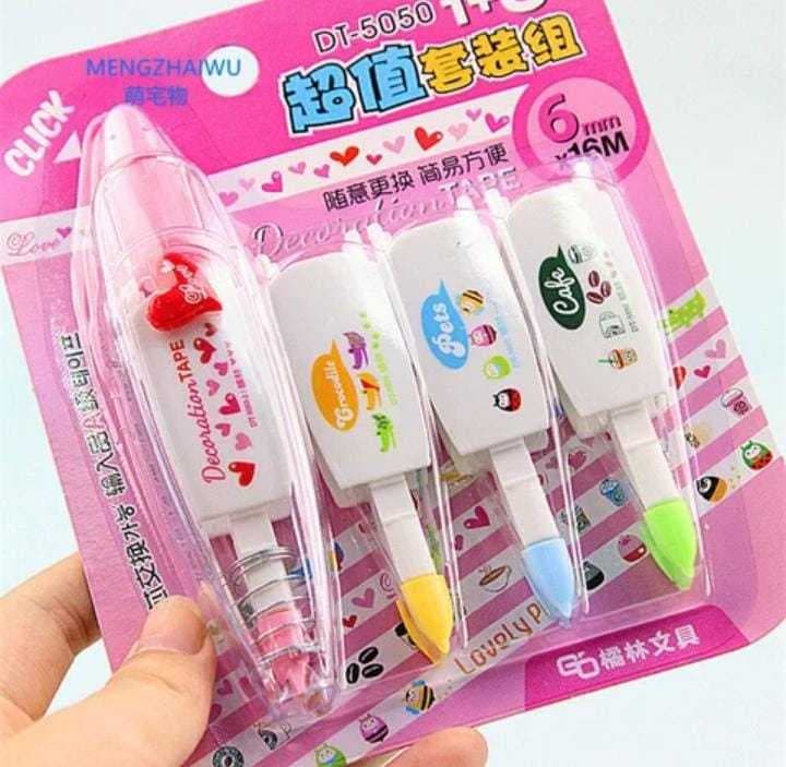 CINTA RETRACTIL DISEÑOS+ 4 REPUESTOS