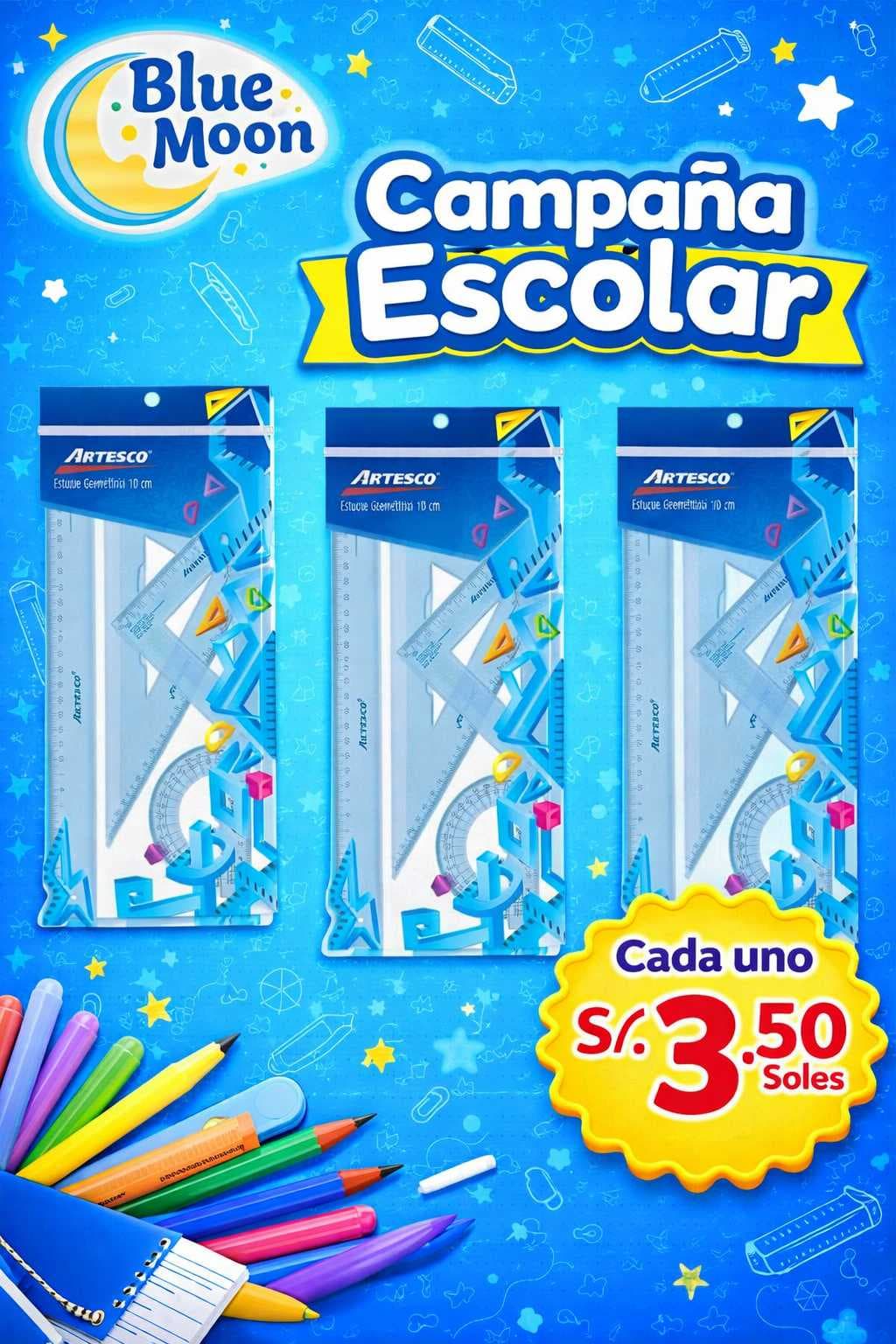 SET DE ESCUADRAS + TRANSPORTADOR + REGLA 30CM*