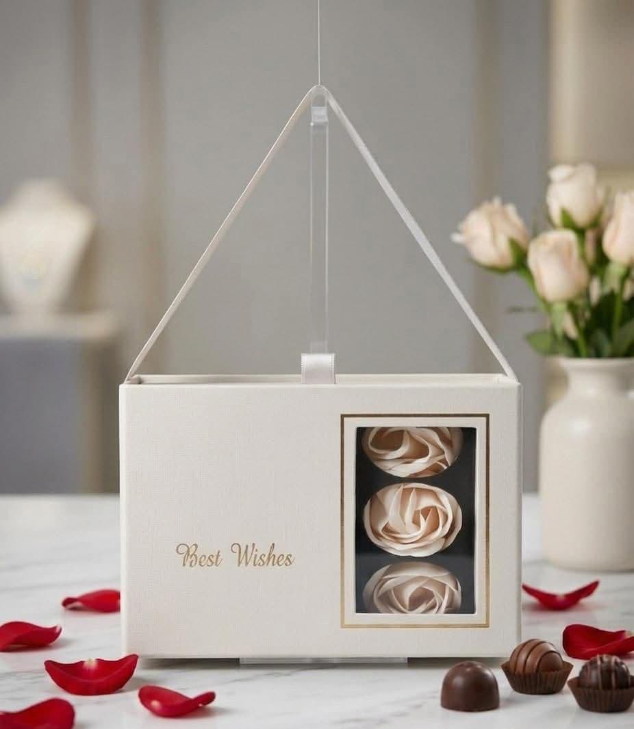 CAJAS JOYERO CON FLORES DE JABÓN