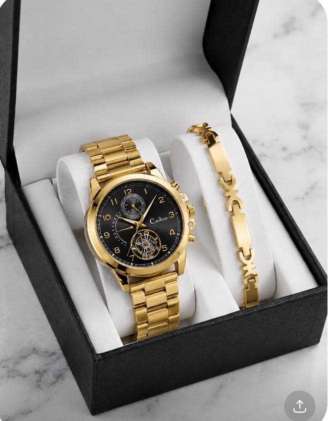 RELOJ + PULSERA MEN + CAJA A1