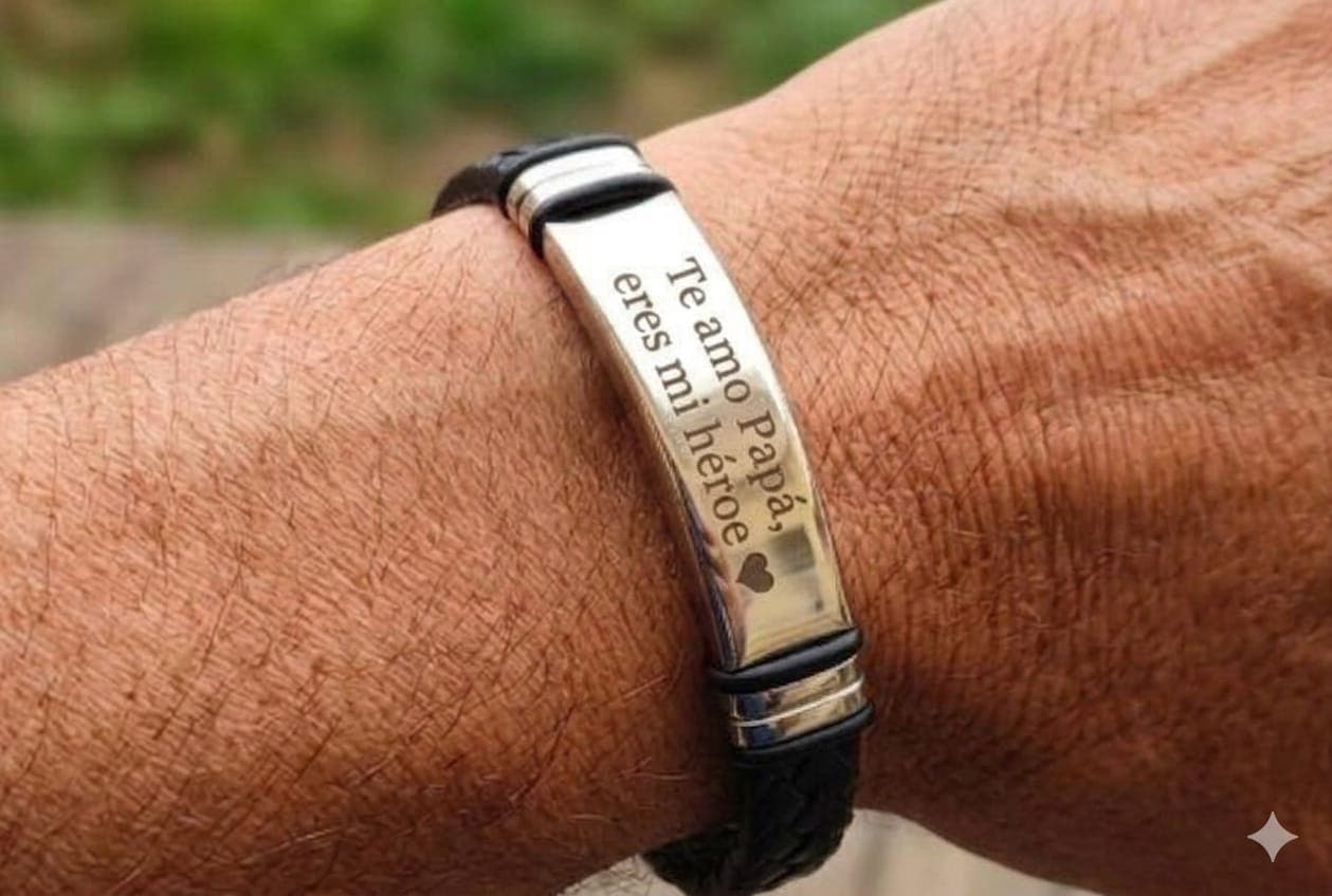 GRABADO PULSERA ACERO  PAPÁ