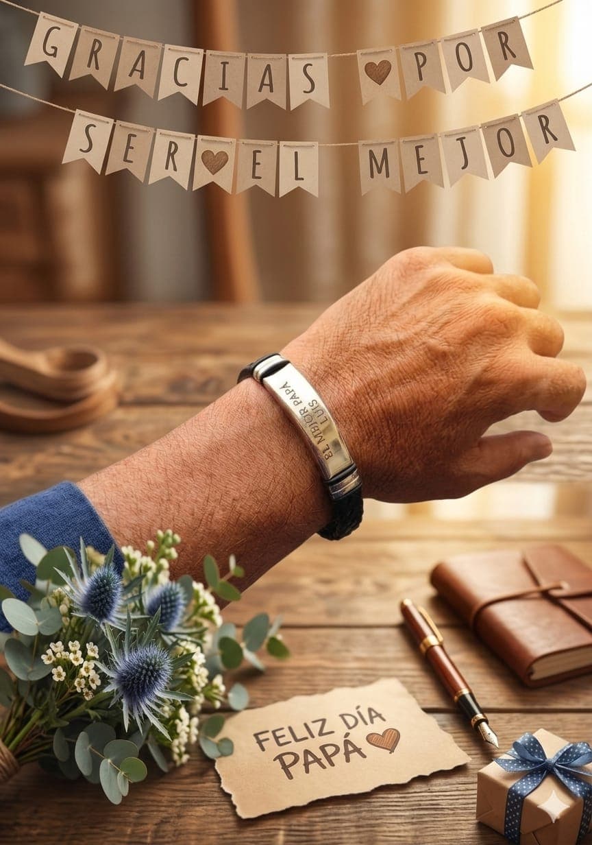 GRABADO PULSERA ACERO  PAPÁ