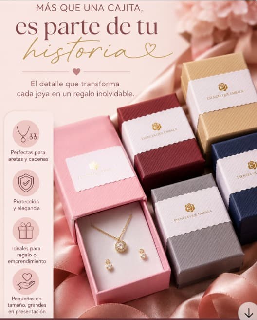 CAJITA BÁSICA PARA CADENA/ARETES