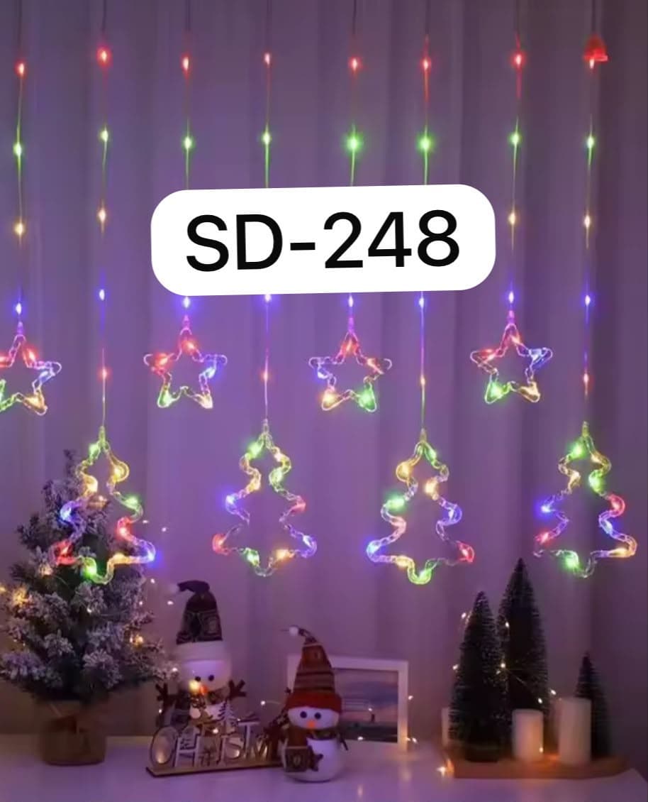 LUCES ARBOLITO CON ESTRELLA MULTICOLOR SD-248