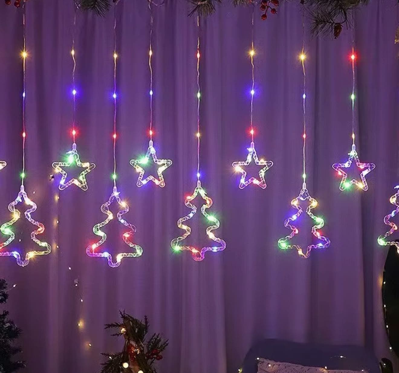 LUCES ARBOLITO CON ESTRELLA MULTICOLOR SD-248